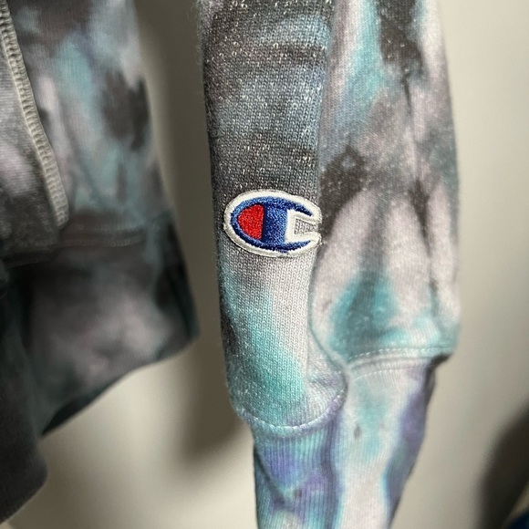 Champion Tie Dye Crewneck Sweatshirt Y2K Vintage - Picture 4 of 6